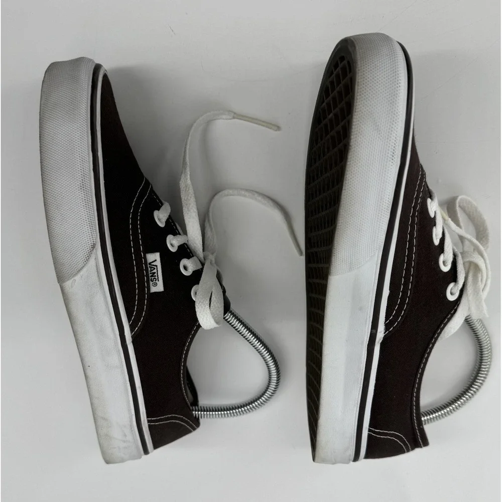 Vans Off The Wall Brown Canvas Sneakers Women's 7 Men's 5.5 Skater Streetwear